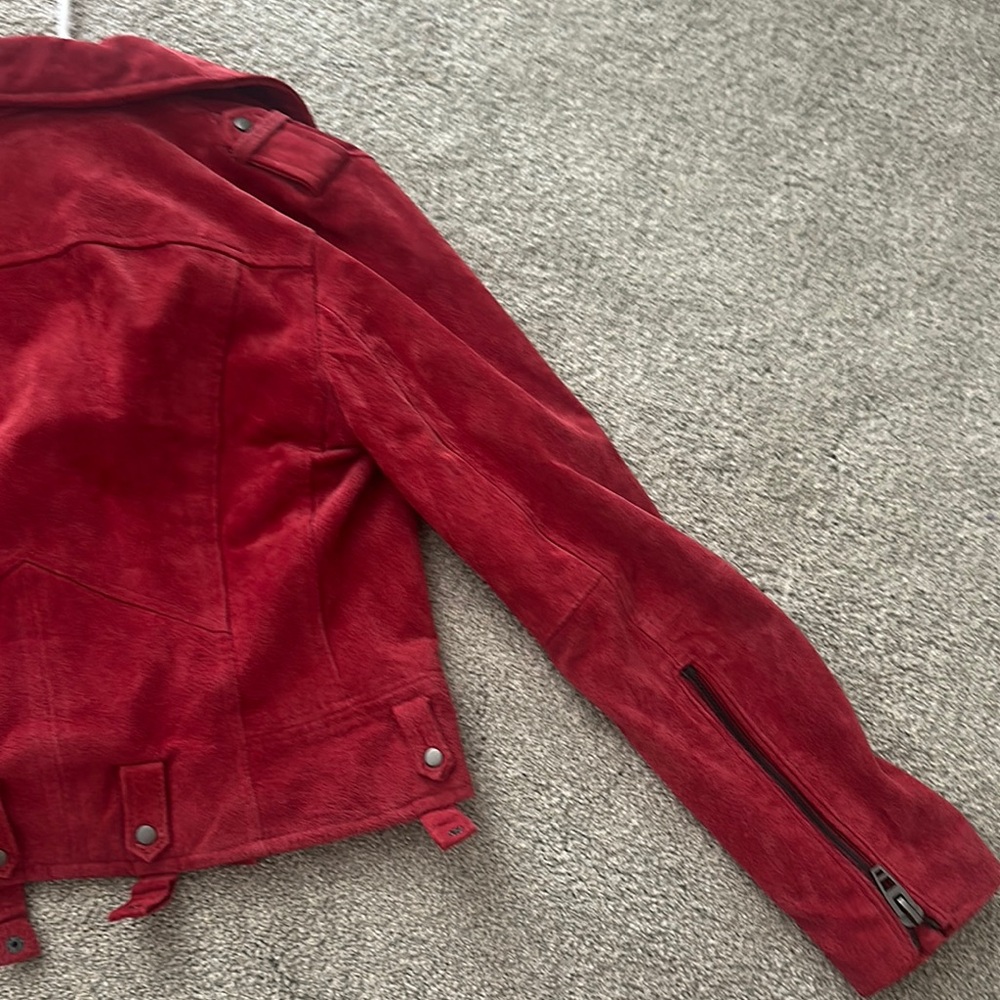 Red Suede Blank NYC Women's Jacket - Picture 4 of 4